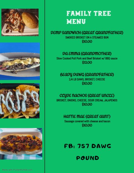 757 Dawg Pound - Menu 1