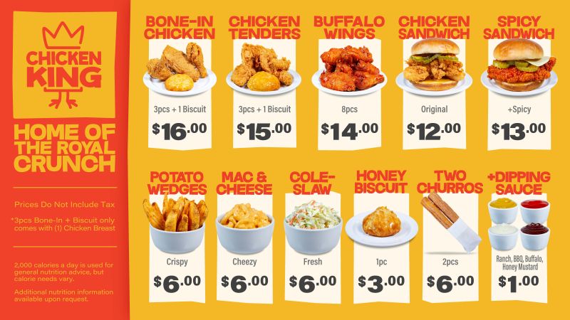 Chicken King - Menu 1