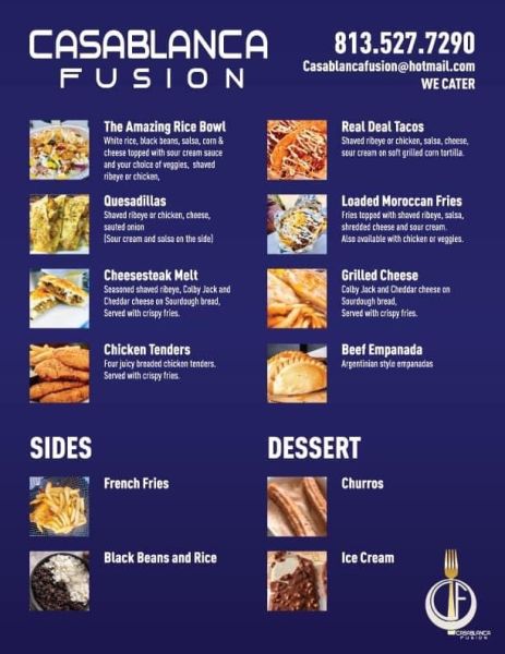 Casablanca fusion - Menu 3