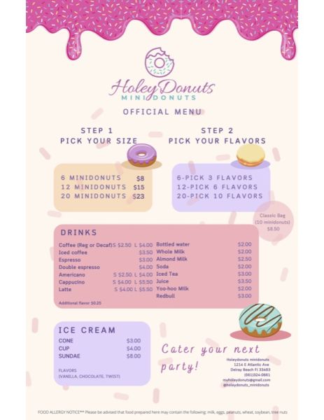 Holeydonuts Minidonuts - Menu 3