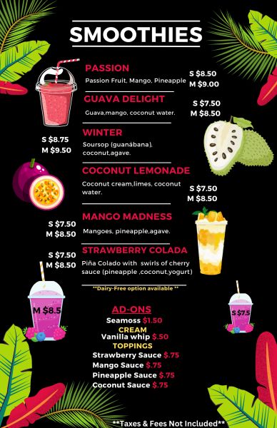 Caribbean Cravings - Menu 2