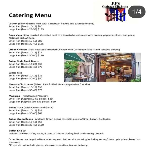 JJ's Cuban Kitchen - Menu 2