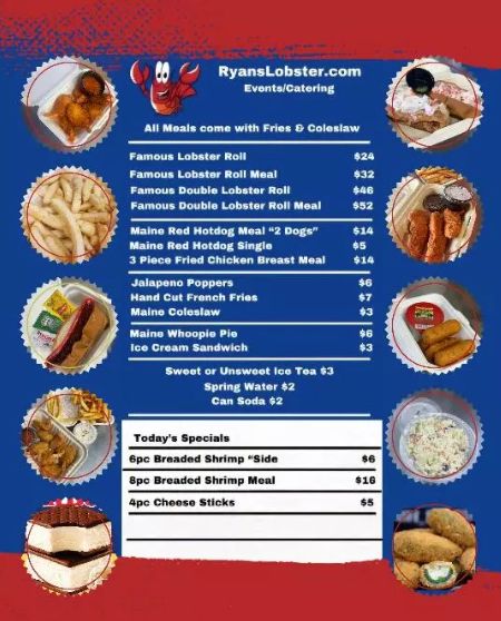 Ryan's Lobster Pound - Menu 1